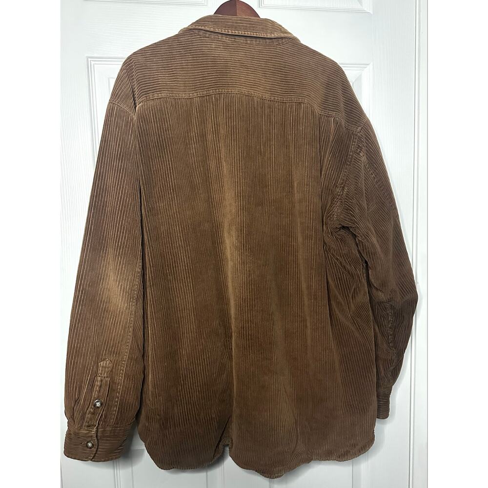 Vintage J.Crew Flannel Lined Corduroy Jacket Size Extra Large Brown - Picture 6 of 7